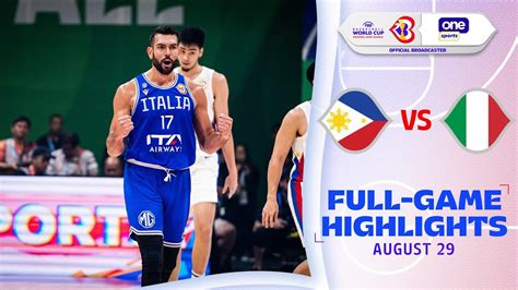 Philippines vs. Italy Group A highlights .
